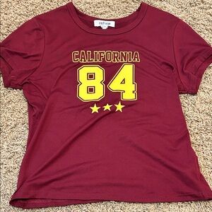 Xhilaration Maroon California 84 Tee